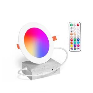 ChangM 4 Inch RGBCW LED Recessed Lighting, 12W 1080 Lumens, Model TD4C001,